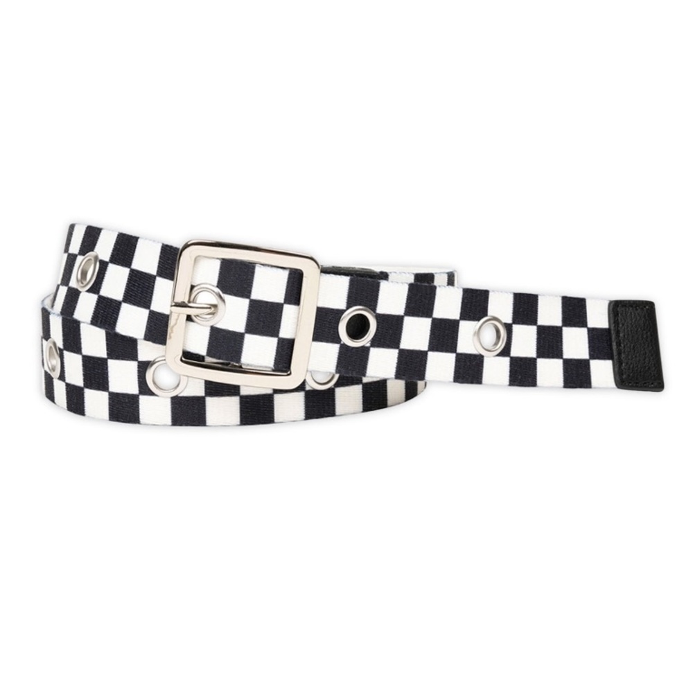 NWT Checkerboard Grommet Belt for Women from No Boundaries